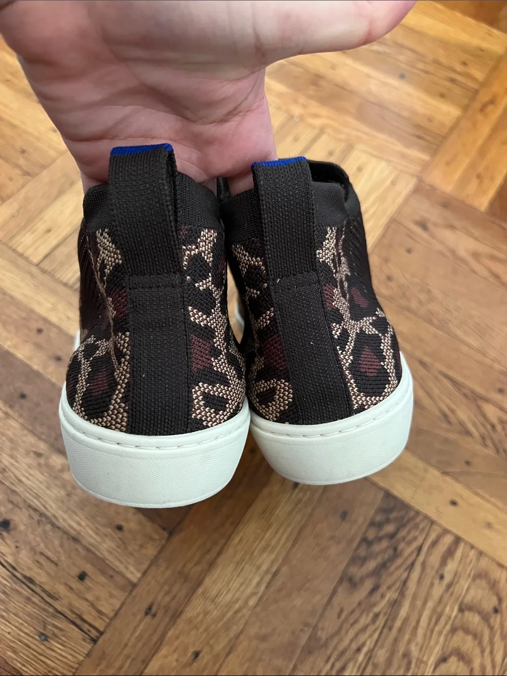 Rothy's Women's Leopard Slip-On High-Top Sneaker - Brown size 10